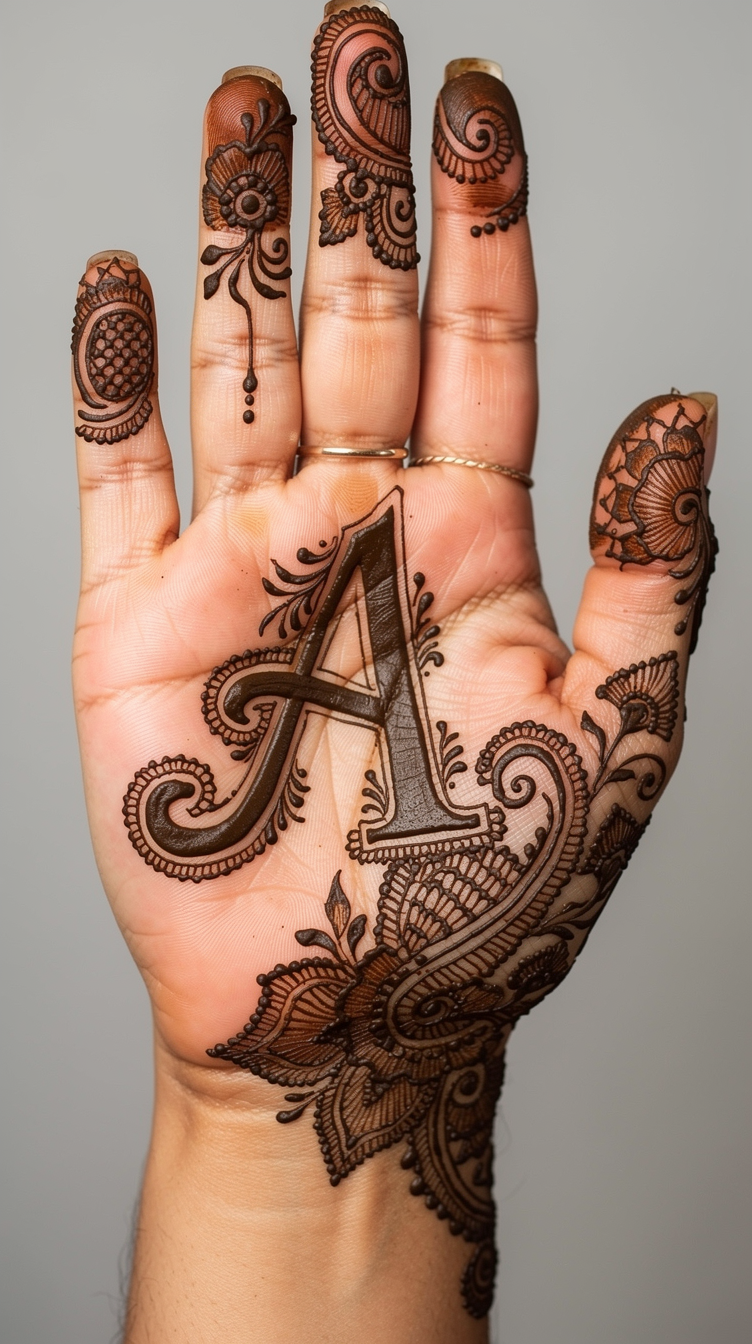 Arabic Mehendi Design for Love Letter - Tutorial