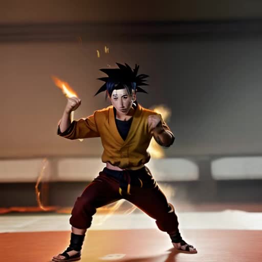 Naruto Goku fighting