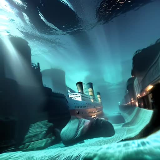 The Titanic drive through an underwater city