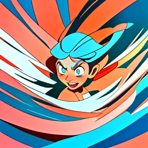 Animated cartoon sequence, exaggerated expressions, slapstick humor, fluid motion, cel-shaded, looping aatmosphere, high-definition, clean line art, by Genndy Tartakovsky, Nickelodeon-style animation