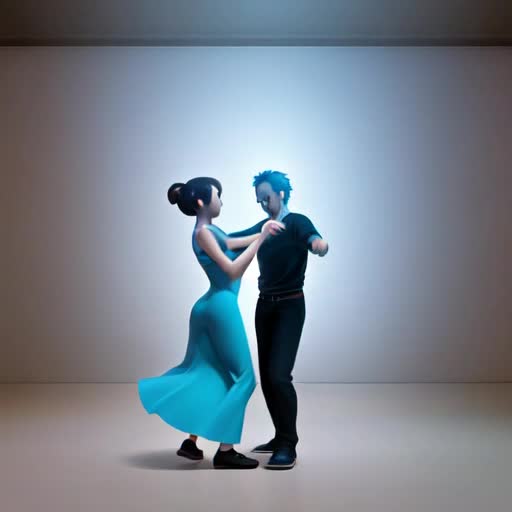 Couple dancing,full body shape, metal lquid,matte black and light blue color,hyper detail, high resolution, Studio Ghibli