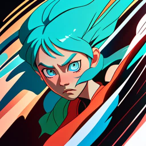 animated sequence, fluid motion, high frame rate, character expressions and actions changing over time, dynamic camera angles, storytelling visuals, cinematic lighting, seamless transitions, creative visual effects, by Hayao Miyazaki and Genndy Tartakovsky, 4K resolution
