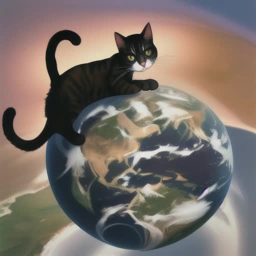 Cat eating the Earth 
