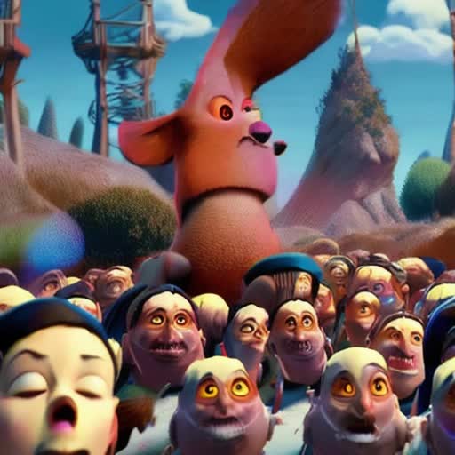 animated sequence, fluid motion, high frame rate, dynamic camera angles, seamless transitions, detailed character design, rich background environments, expressive facial animations, action-packed, 4K resolution, CG rendering, by Pixar and Studio Ghibli