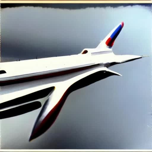 Concorde history montage, supersonic flight, sleek delta-wing design, distinct pointed nose, British-French engineering marvel, Mach 2.04, luxury interior, iconic moments, takeoff and landing sequences, notable landmarks, past to future evolution, archival footage aesthetic, narrated timeline, by Ken Burns