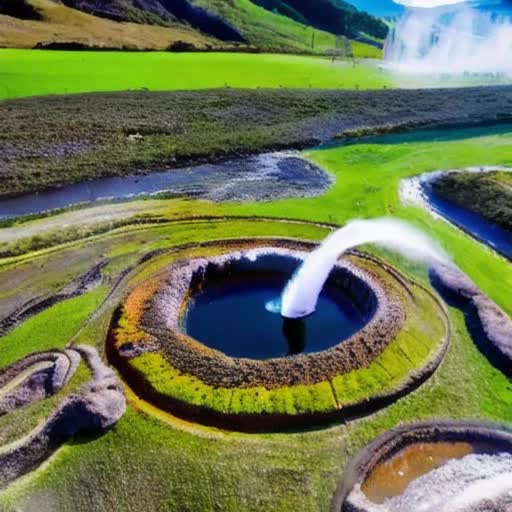 New Zealand's breathtaking landscapes, majestic mountains, lush forests, pristine lakes, traditional Maori culture, kiwi birds in their natural habitat, Hobbiton-like countryside, dynamic geothermal areas with geysers and hot springs, cinematic 8K drone video footage, sound of nature, ambient soundtrack