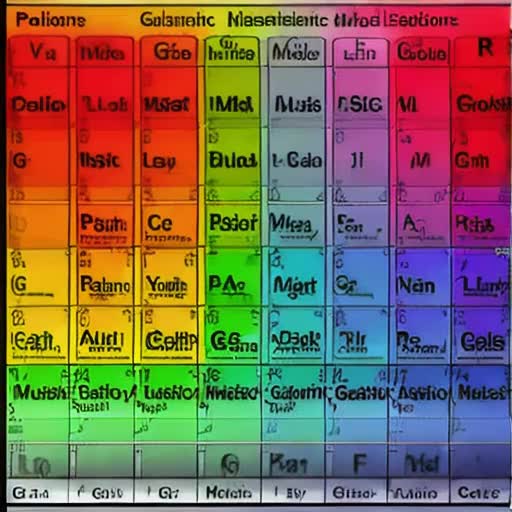 A Periodic Table of colors graph of the light spectrum and the colors of the rainbow with each music note in music with the gematra values going a clear up to G20 in the music scale and the elements table.
