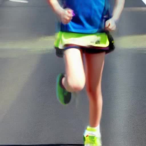 Girl running mini skirt 
