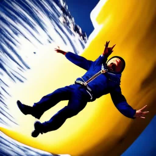 Man falling from space