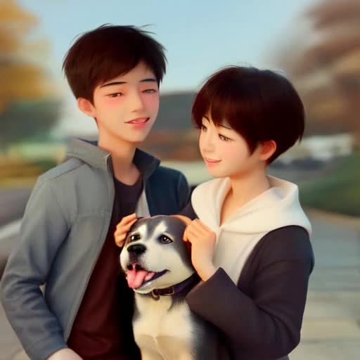 The girl was dog and handsome boy fall in love withgirl