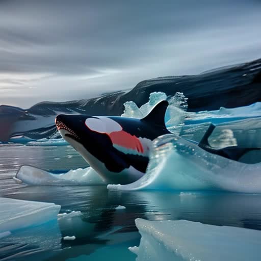 Icy Waters Encounter: Orca vs Diver Action Sequence