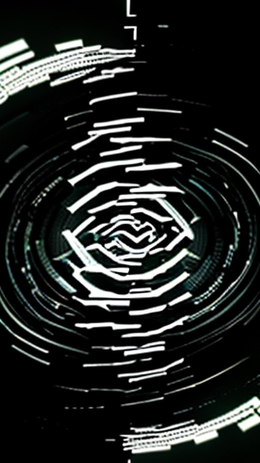 Choppy labyrinth, high contrast black and white, white lines foreground, black background, intricate pathways, sharp edges, dynamic movement, detailed and sharp focus, smooth transitions, cyclorama effect, continuous camera pan, seamless looping, abstract, immersive experience, minimalist design
