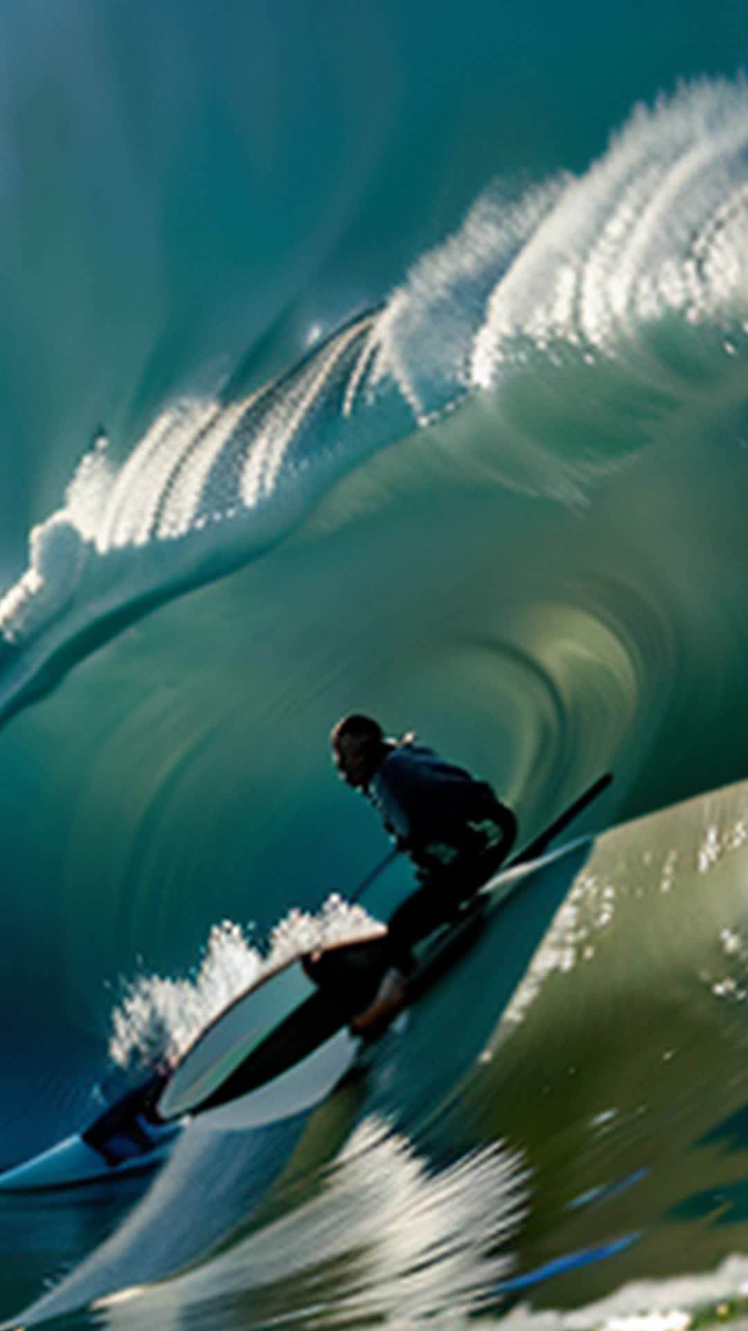 a enormously massive ocean wave with a surfing donkey riding the wave