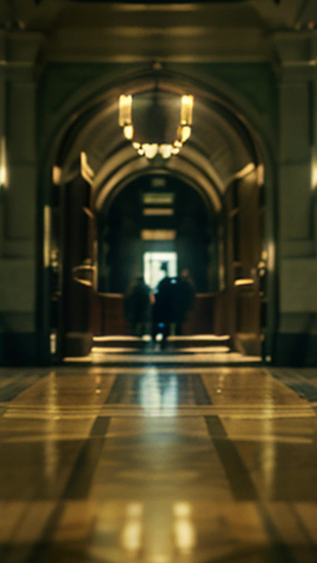 Determined official navigates bustling corridors of power, clutching Federal Reserve proposal, adversaries shouting, high-resolution, vivid detail, dynamic movement, soft shadows, cinematic