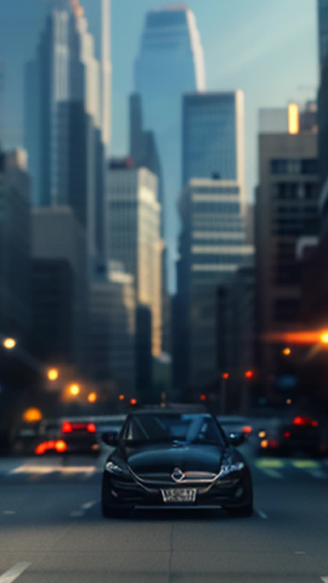 Jackson, young billionaire, behind tinted glasses, eyes flicker with determination, dodges bustling city traffic, racing mind, swift sports car, weaving between skyscrapers, pulse surges, outmaneuvering corporate rivals, scent of betrayal sharp as city air, calculated moves, high-stakes city game