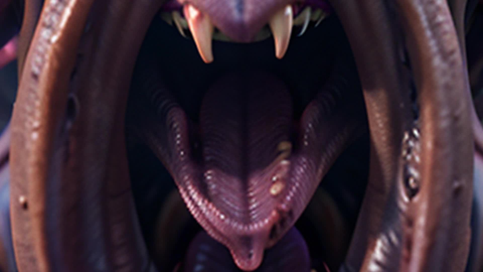 Up close view of Cthulhu mouth tentacles, hyper realistic, 8k pinks