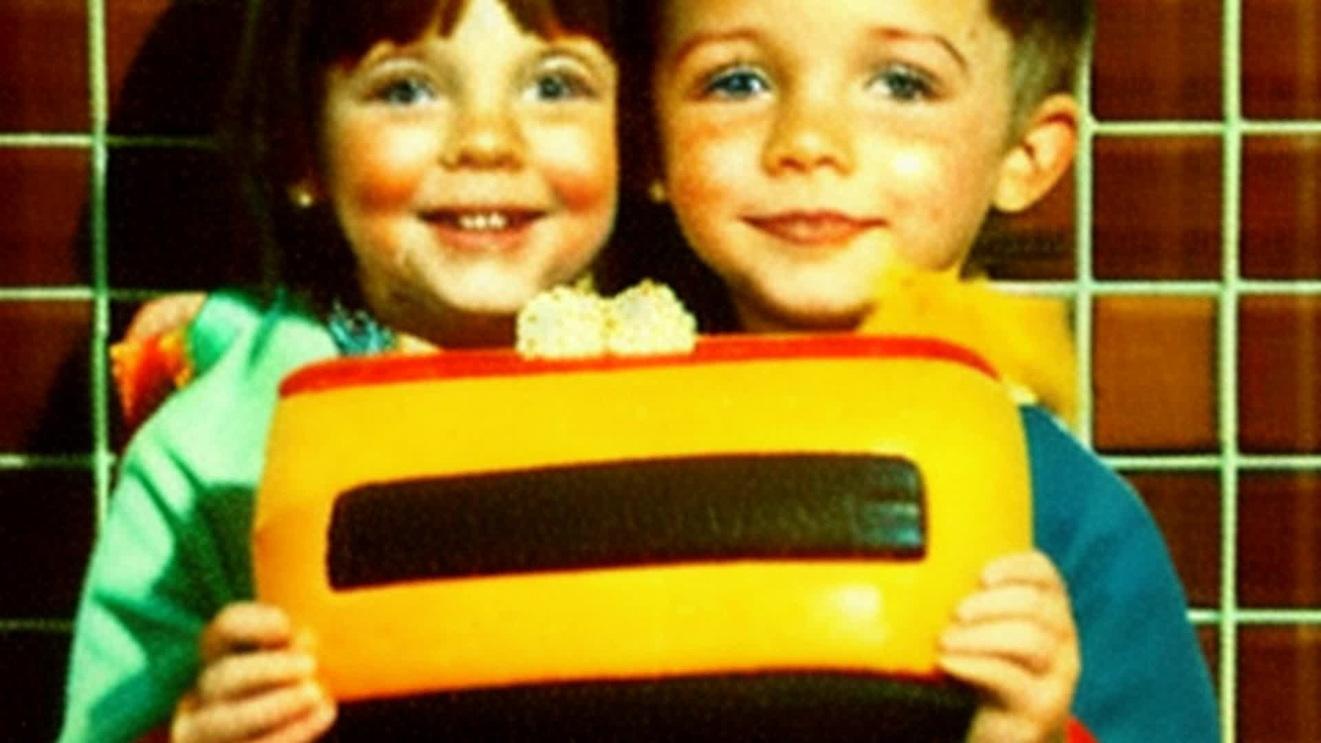 happy little brunette girl, and 2 happy little brunette boys