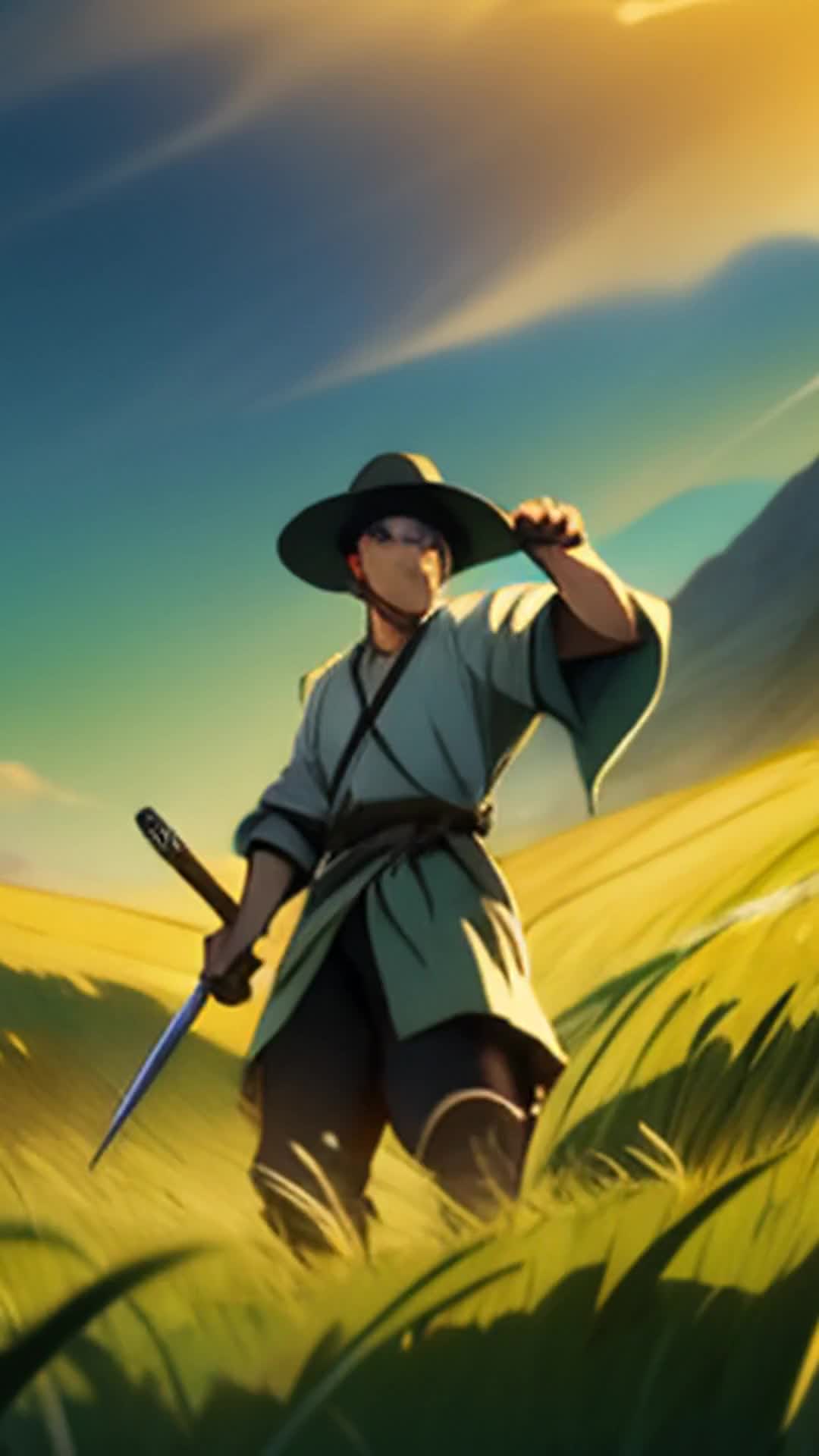 A humble farmer in a fantasy world finds an ancient sword that imbues him with unparalleled powers, pitting him against a once-banished warlord who seeks to conquer the land. Through epic battles and moral dilemmas, he strives to uphold the legacy of his ancestors and protect his homeland.