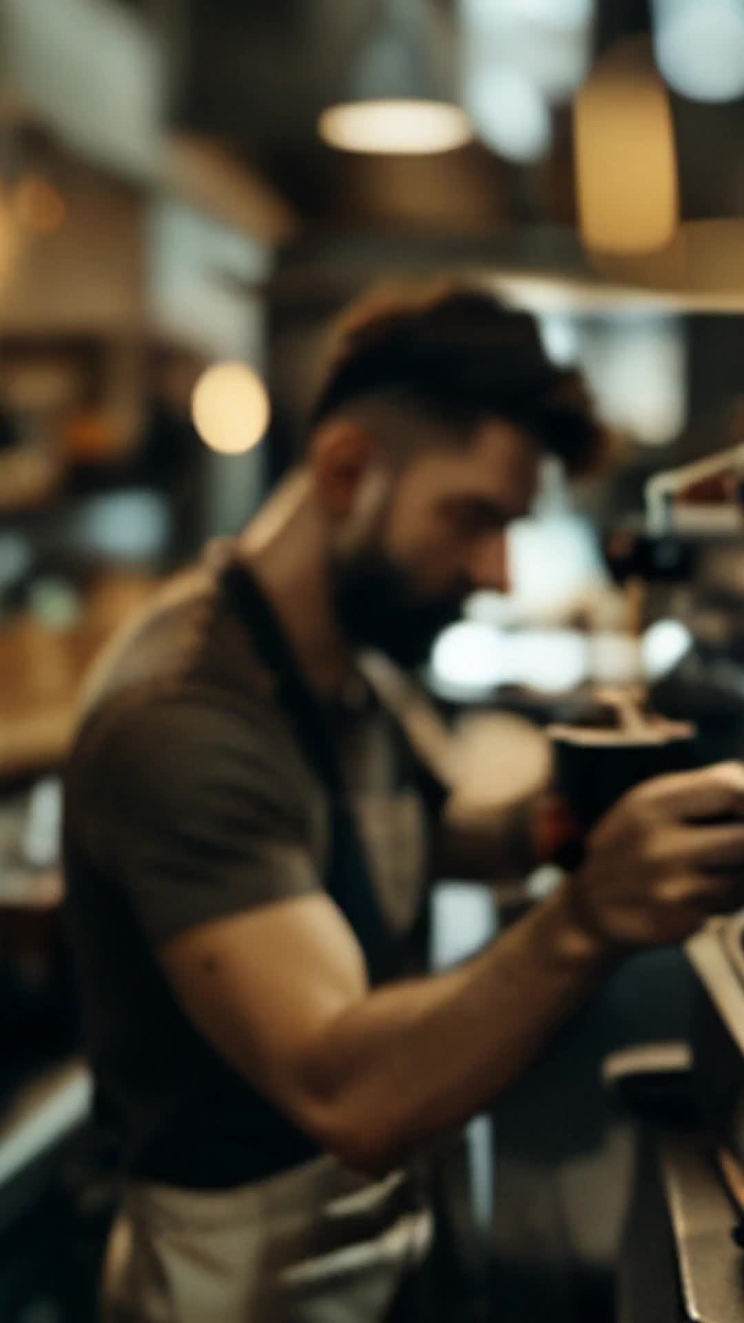 Jake, an overworked software developer by day, transforms into a devoted barista at his local coffee shop side gig every evening, striving to perfect the art of espresso while keeping his coding skills sharp.