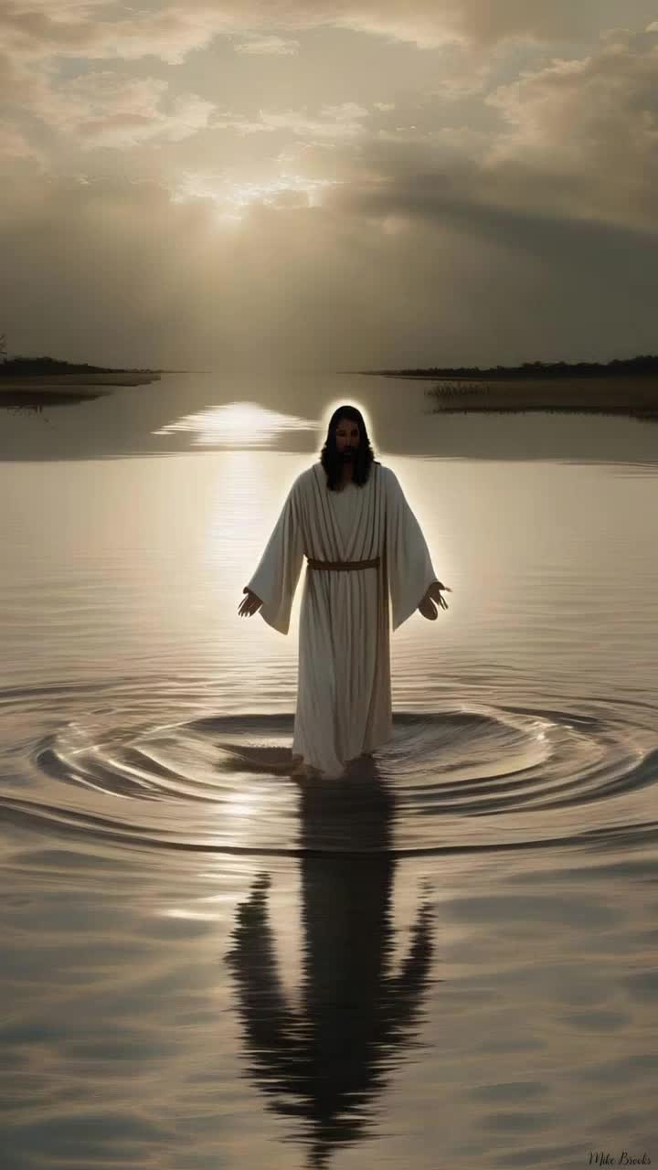 Jesus walks on water