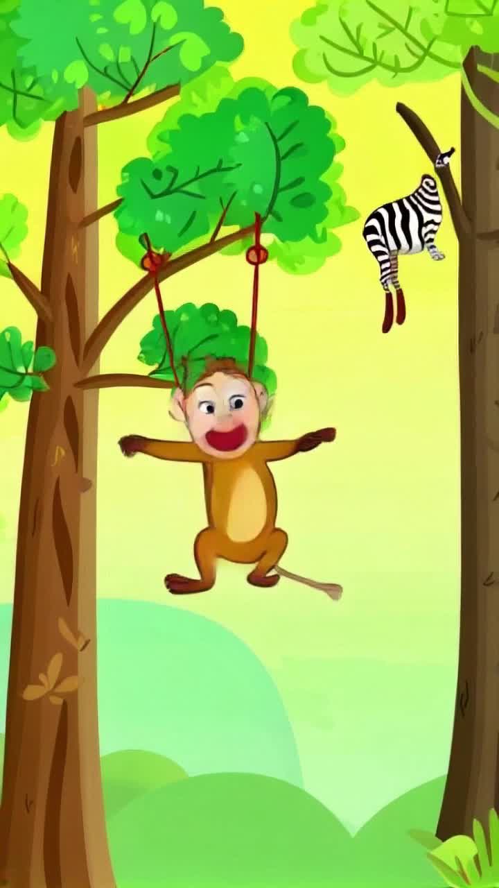 VerseUp in the trees so high and sunnySwings a cheeky little monkeyOoooahah he loves to playJumping and giggling all the dayChorusSwing swing through the jungle vinesLaughing loud under sunshineClap your hands and stomp your feetFeel the rhythm of the monkey beatVerse 2Down below the zebra strutsTapping hooves and kicking up dustStripey legs they move so fastDancing away the jungles blastChorusSwing swing through the jungle vinesLaughing loud under sunshineClap your hands and stomp your feetFeel the rhythm of the monkey beatBridgeOh the jungles alive with soundEvery critter is getting downParrots squawk and tigers p your feetFeel the rhythm of the monkey beat