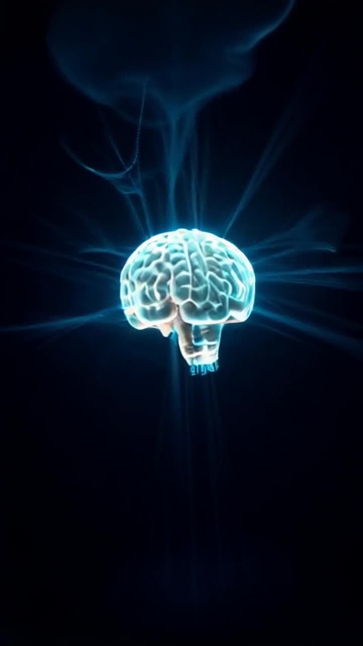The brain pulsed with an eerie glow, sending waves of thoughts swirling in the dark room as shadows flickered around it With the surge of energy, the brain levitated, casting ghostly reflections on the walls, while the tendrils of consciousness reached out to the mysteries of the invisible world Suddenly, a mysterious whisper sounded, and the brain reacted by whirling madly, trying to solve the riddle of its own existence, tethered only by the spark of its intangible thoughts