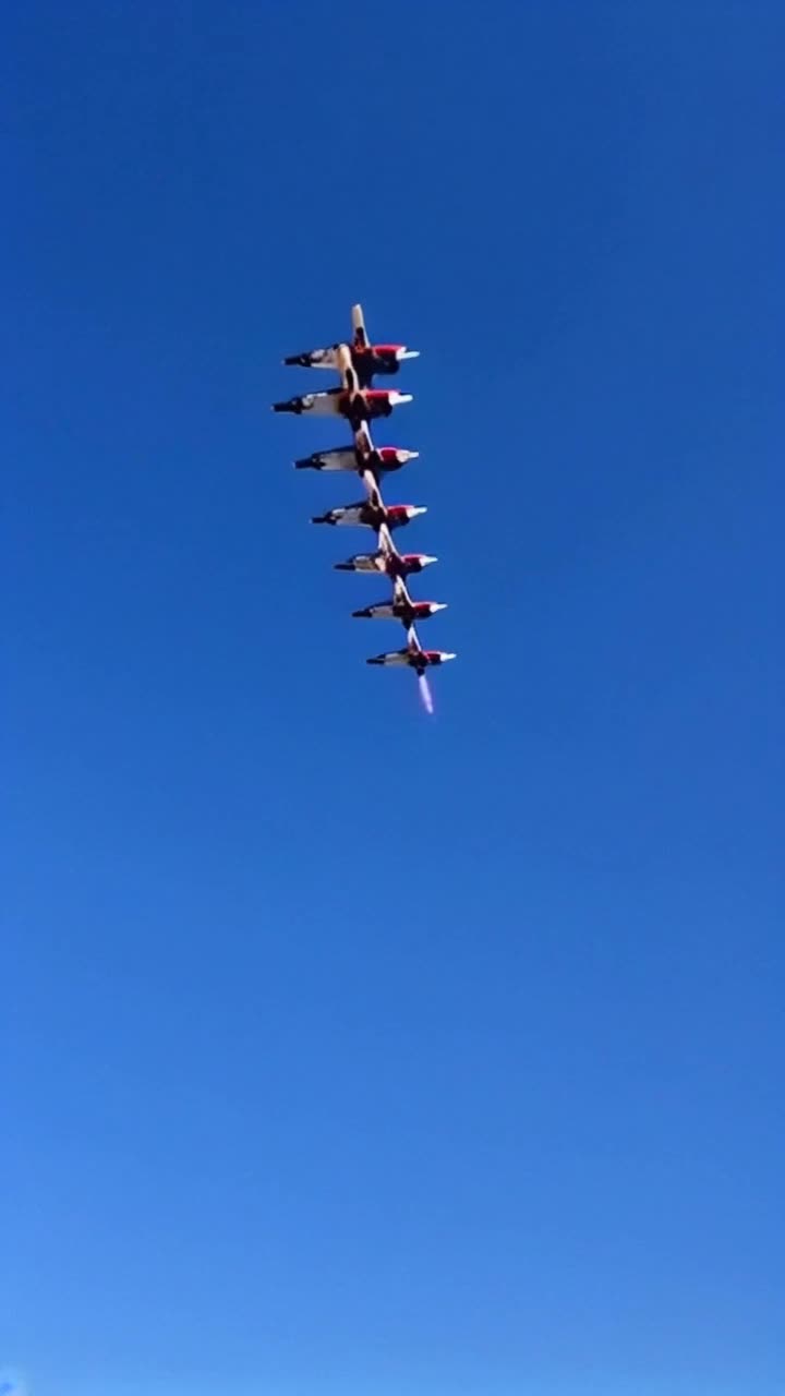Robots with jet packs flying in formation rocket robotic drones rocketing 