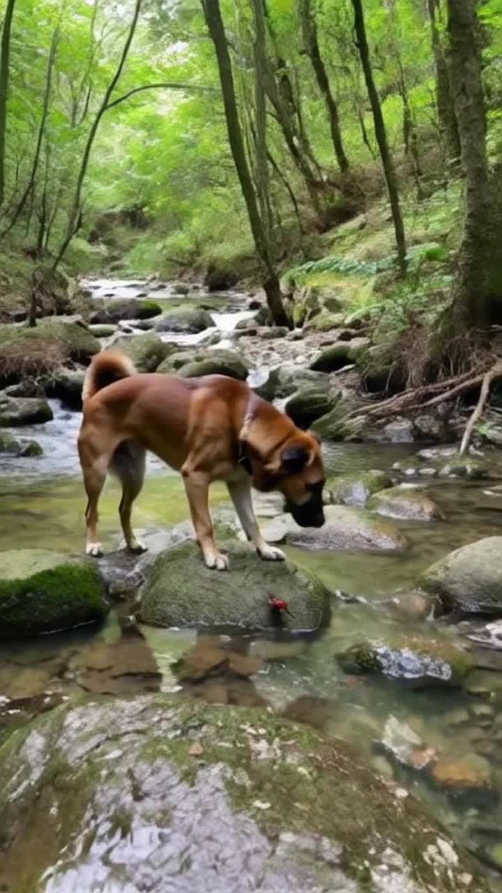 Dod dance with ant in forest