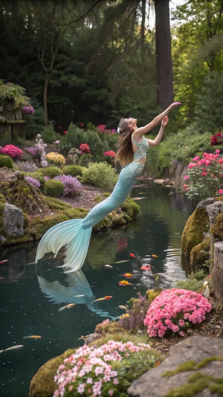 mermaid flying to the sky