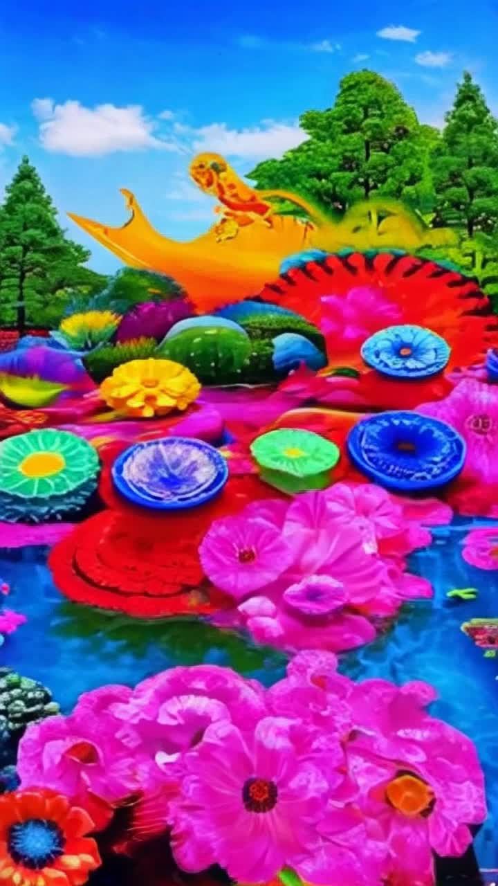 vibrant montage of colorful aesthetics flowing seamlessly captivating visuals of nature whimsical patterns artistic creations harmonious blend of lights and shadows fluid motion capturing moments of tranquility and joy uplifting music elevating the experience dreamlike atmosphere enveloping each frame enchanting transitions that evoke emotion