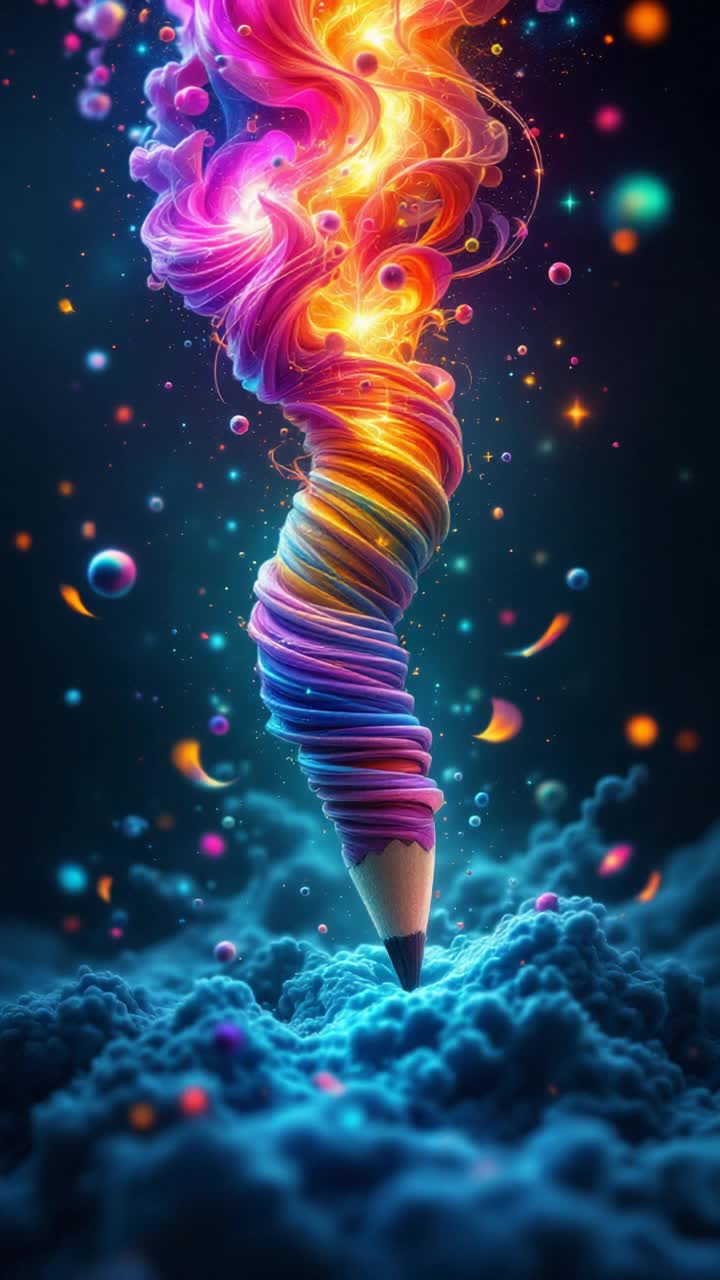 Evolution of a pencil, pencils metamorphosis, more than pencils now, wild, action, pencils transform into other things, psychedelic,  intricate, infinite,  perfect looping, seamless looping 