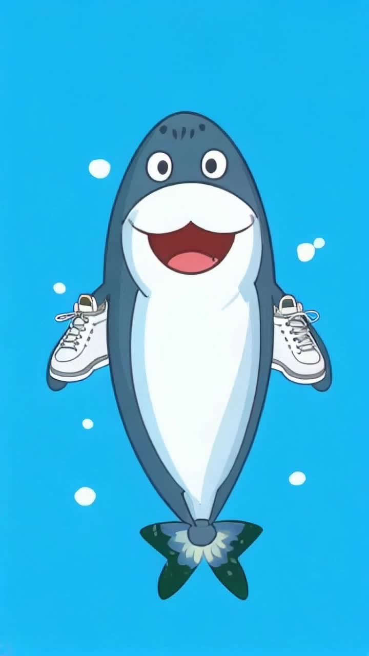 Un tiburon con zapatos