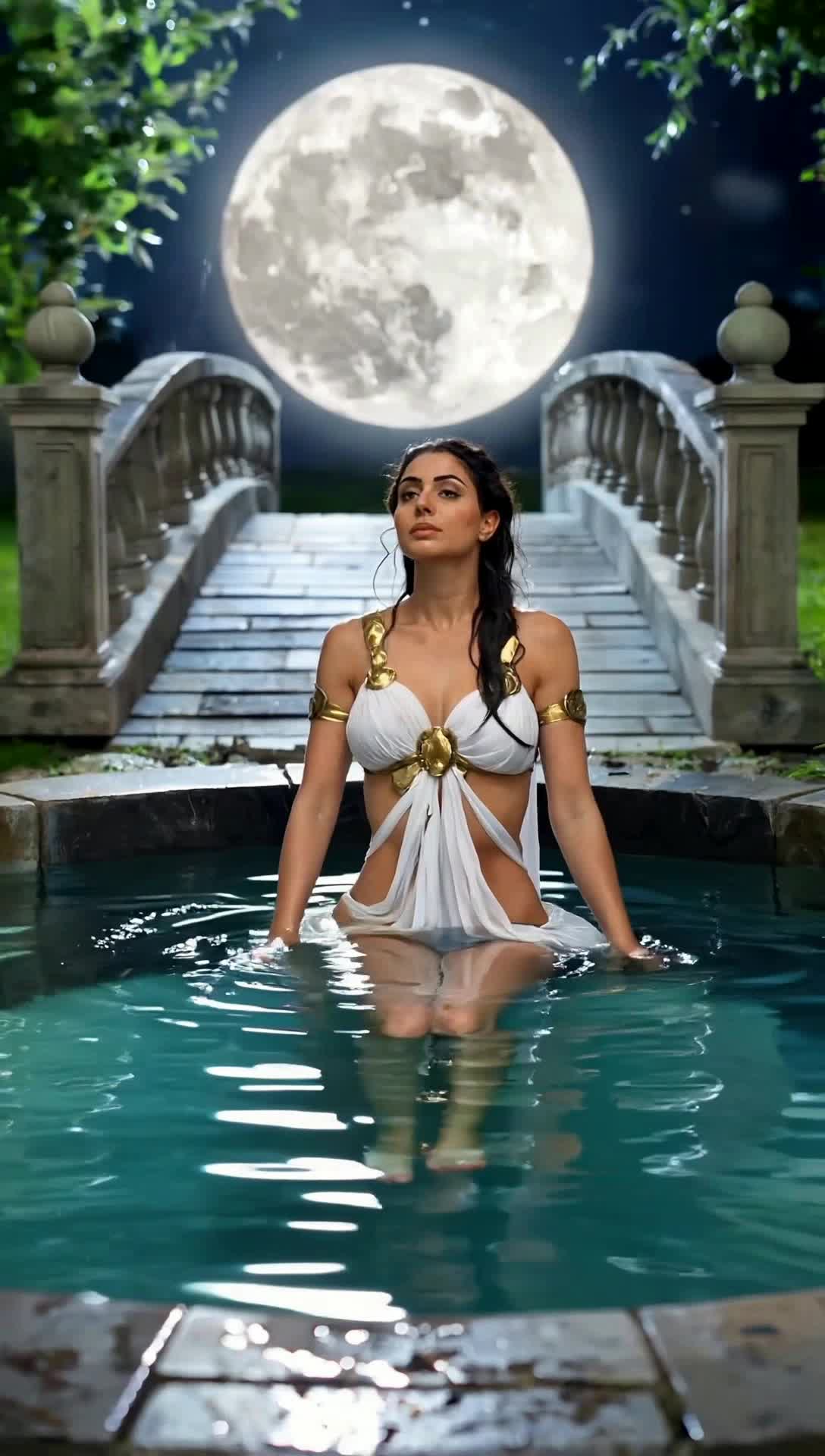 a moonlit bath in ancient greek