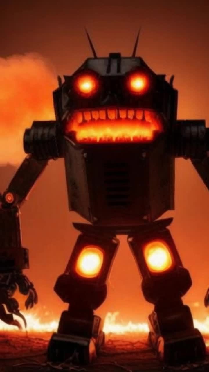 Flaming robot 