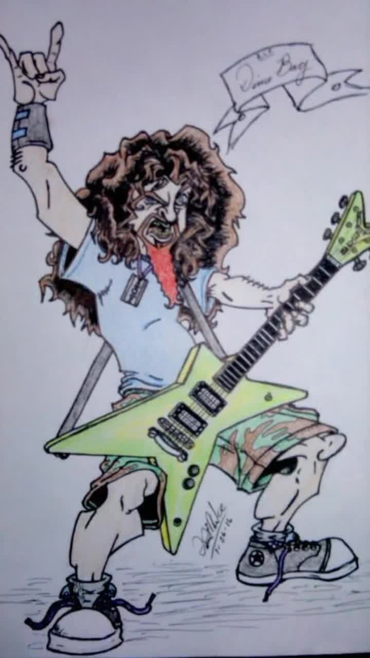 A vibrant musician strumming an electric guitar with fervor skillfully controlling each note with precision using his hands dancing up and down the frets with dynamic energy AI must use this character, AI may not use any other character