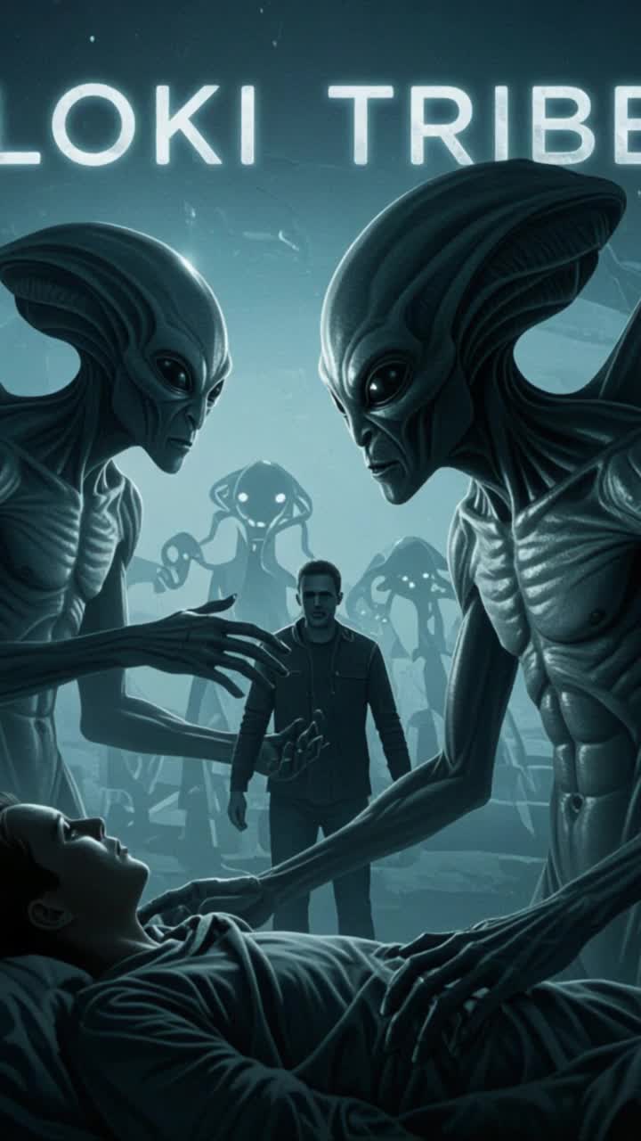 Alien abduction with reverse gravity energy pulsating in the air