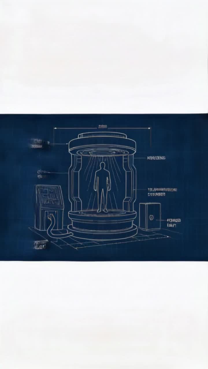 Make this diagram in working mode and moving systematically, THE TELEPORTING DEVICE OF FUTURE