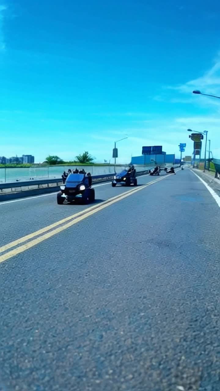 Mechanical insects, driving tiny vehicles in a tiny road