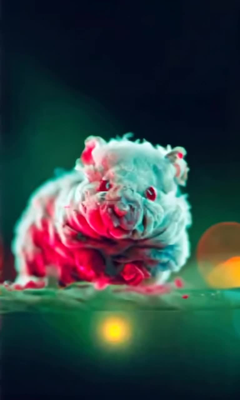 cute floating tardigrade