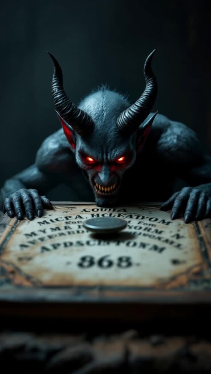 Make the devil coming out of a ouija board