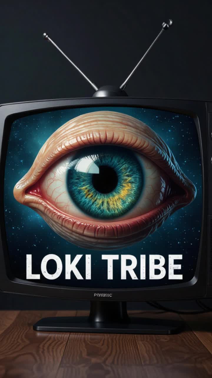 Alien portal emerging from television energy sparking 