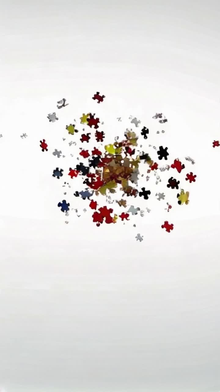 Jigsaw Puzzle exploding