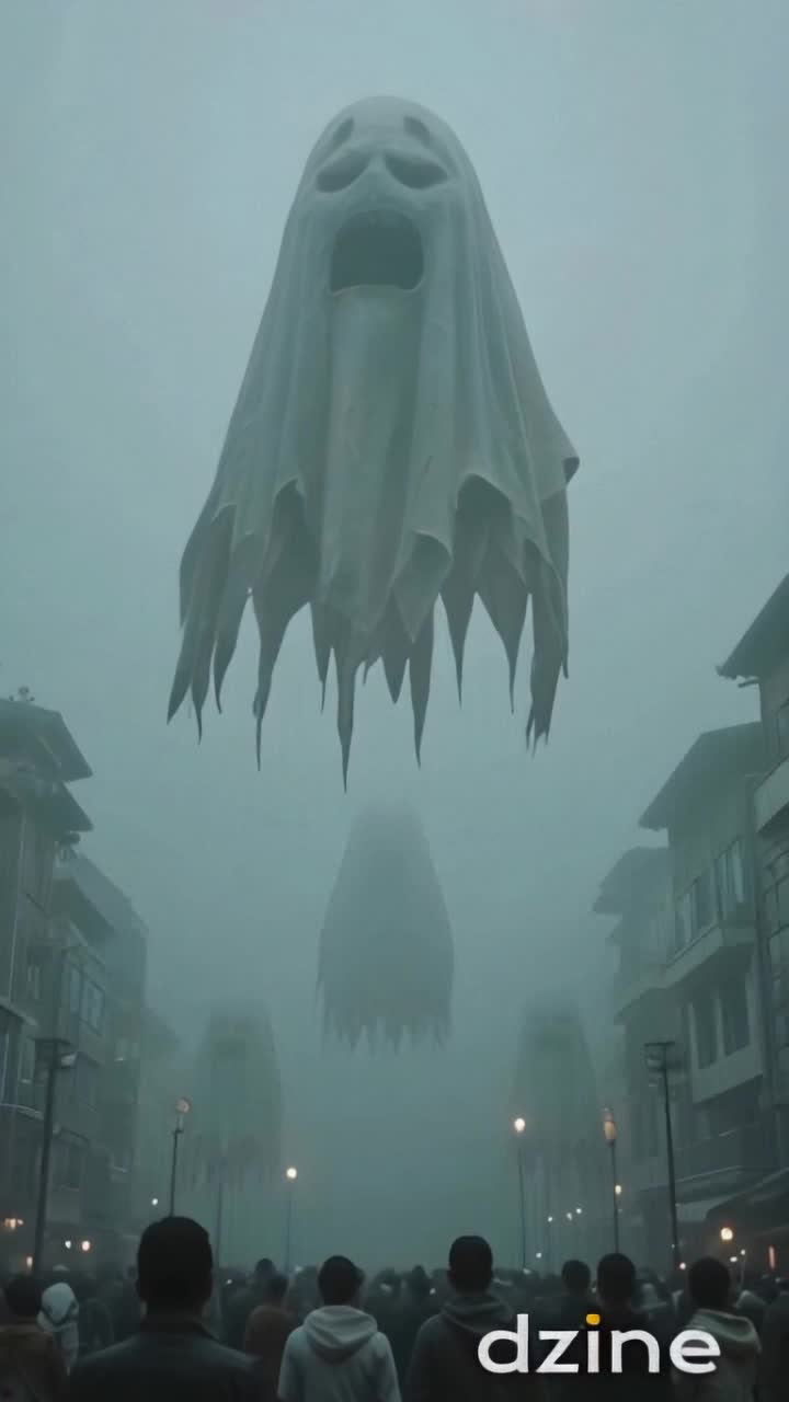 make all the creature come toward the camera, and the people below running away