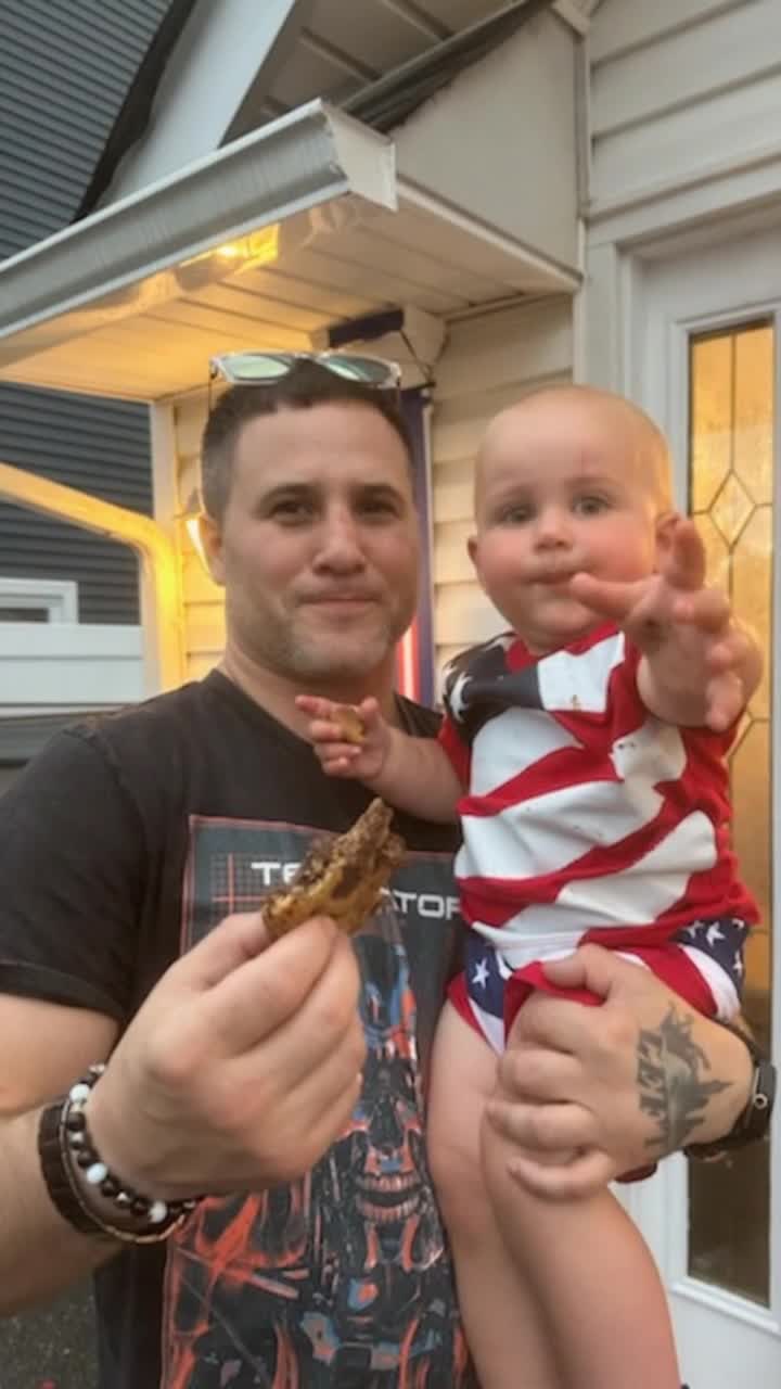 Little baby grabs a sword out his pants and starts swinging it