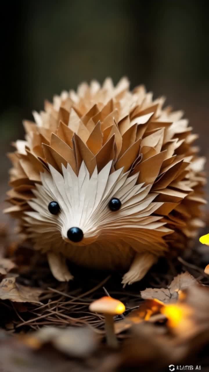 The hedgehog slowly sniffs the air, its tiny nose twitching