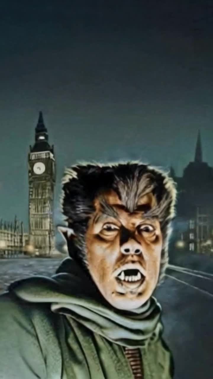 Mysterious wolf man prowling city streets Insatiably hunting for shadows under dim streetlights Neon signs flickering from historic pubs fog rolling off the Thames reflecting moonlight ancient cobblestones echoing with distant footsteps vibrant nightlife pulsing with energy lurking figures in alleyways