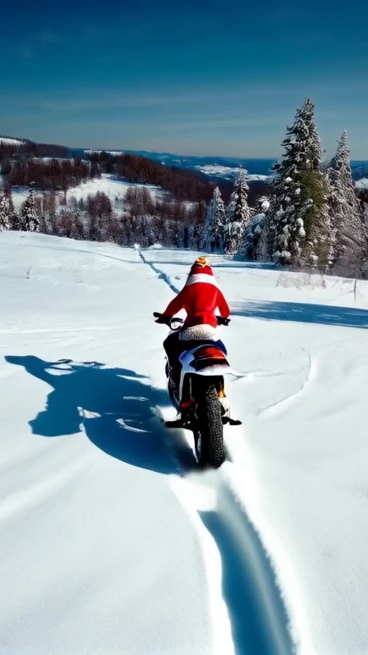 Classic 1974 Christmas wish, motorcycle racing and jumping 