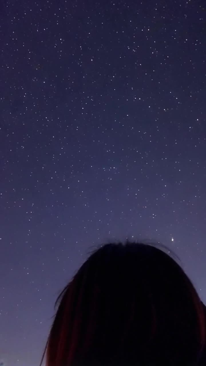 Shooting stars falling, caught in the pupil of a watcher too close