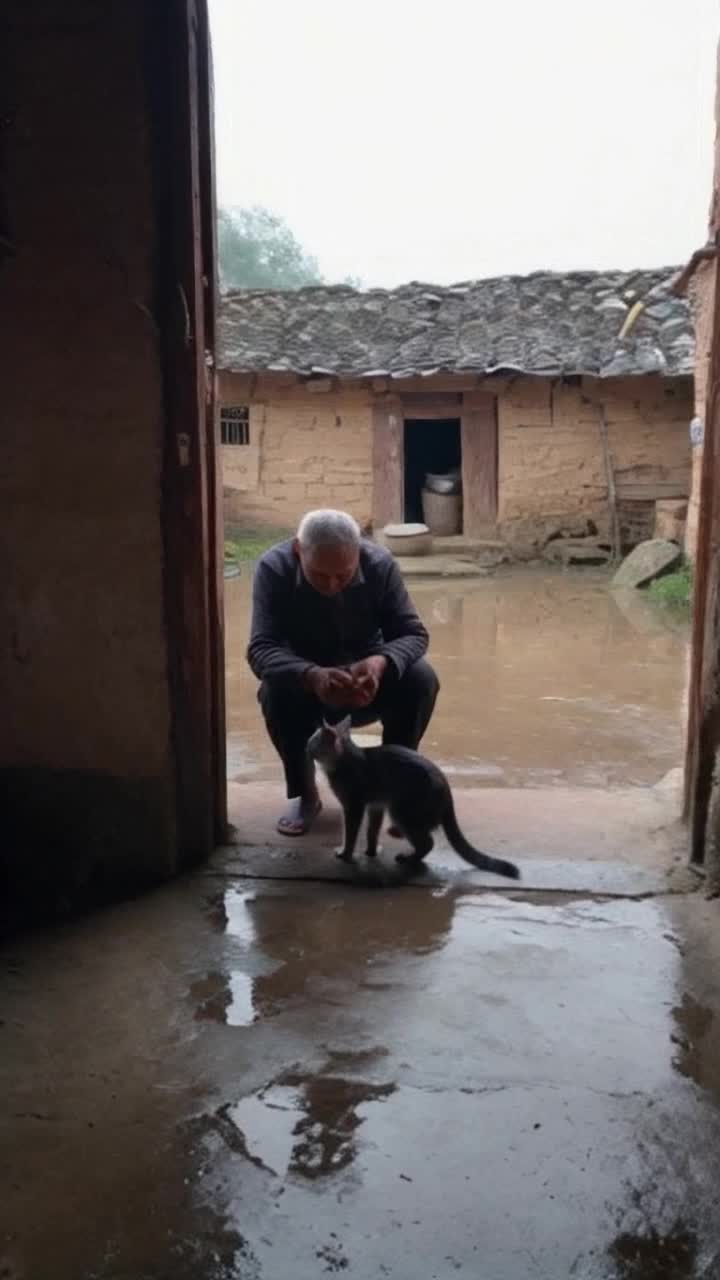  In a quiet village, an old man named Baba Tunde lived alone, his family long gone, his days heavy with silence One rainy evening, he found a stray cat shivering by his doorstep He brought it in, fed it, and named it Ajani  meaning he who wins the struggle lEvery morning, Ajani followed Baba Tunde to the farm, and every night, the cat curled up beside him by the hearth Over time, villagers noticed the man smiled more Ajani didnt just keep him company  he gave him purpose Two lost souls, finding healing in each others presence, became a story of quiet companionship and the simple power of love