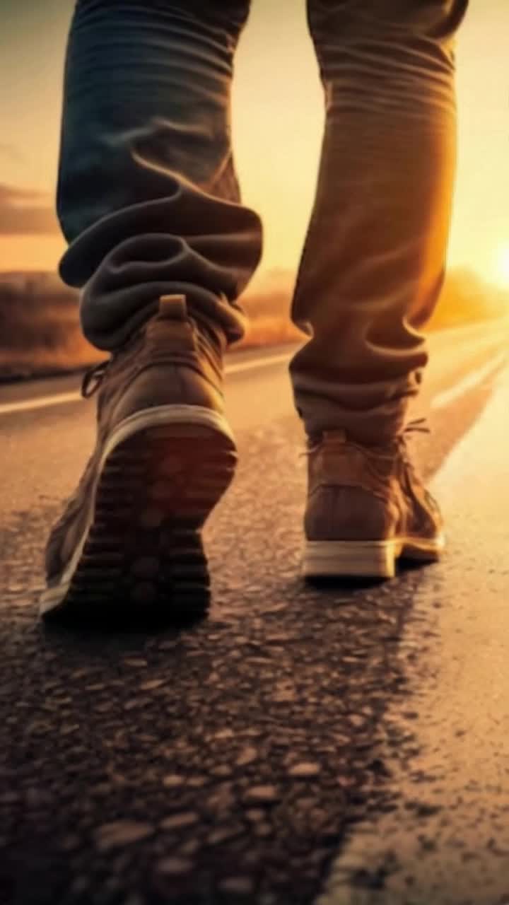 walking down the road